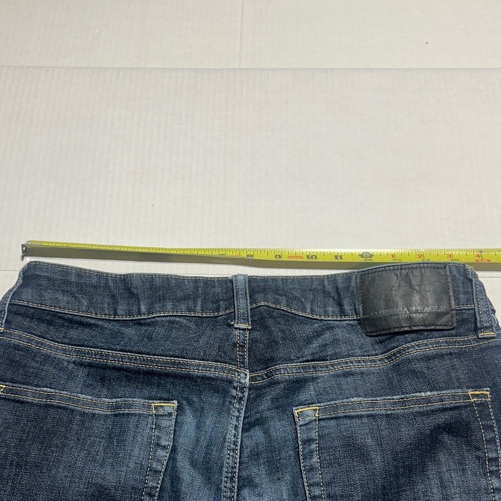 American Eagle original straight extreme flex 4 distressed Blue Jeans 32x32 - Picture 8 of 13